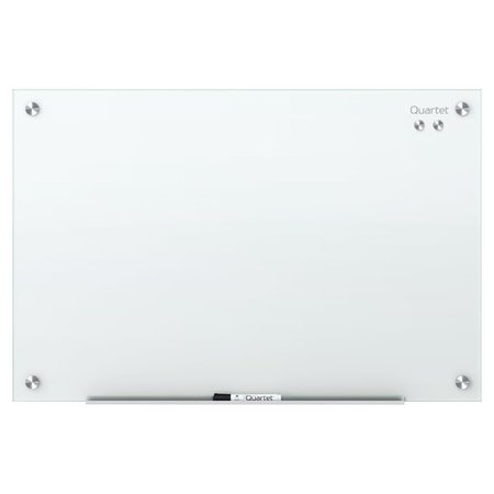 UNIVERSAL OFFICE PRODUCTS UNV Frameless Magnetic Glass Marker Board, White - 36 x 24 in. 43202
